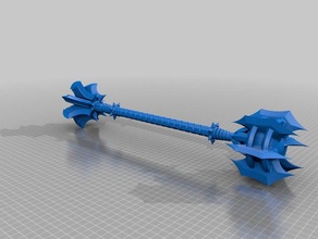 sharur adereços fantasia khorne mace wargaming warhammer fantasy armas 3d print model - Mito3D