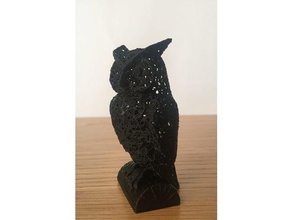 wire-framemesh wonderful thinghttpswwwthingiversecomthing18271 3d printing art meshmixer owl wireframe 3d print model - Mito3D