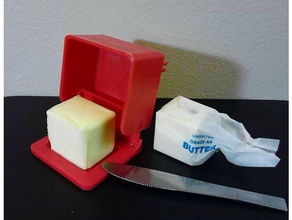 hinged butter dish shortened household 3d print model - Mito3D