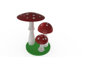 cogumelos monoextruder decoração 3d print model - Mito3D