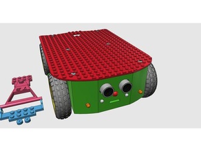 leggi lego compatible car mk 2 toys games arduino rc remote control 3d print model - Mito3D