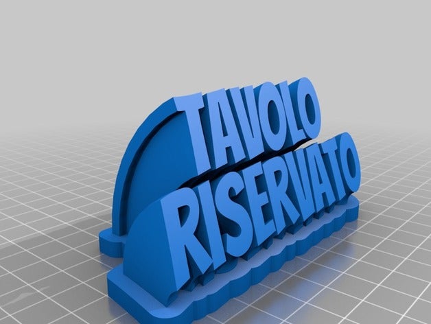 tavolo riservato v2 de la oficina personalizado 3D print model - Mito3D