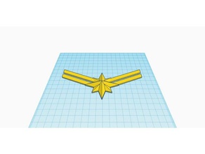 captain marvel emblema i segni loghi chemio chemobox universe 3d print model - Mito3D