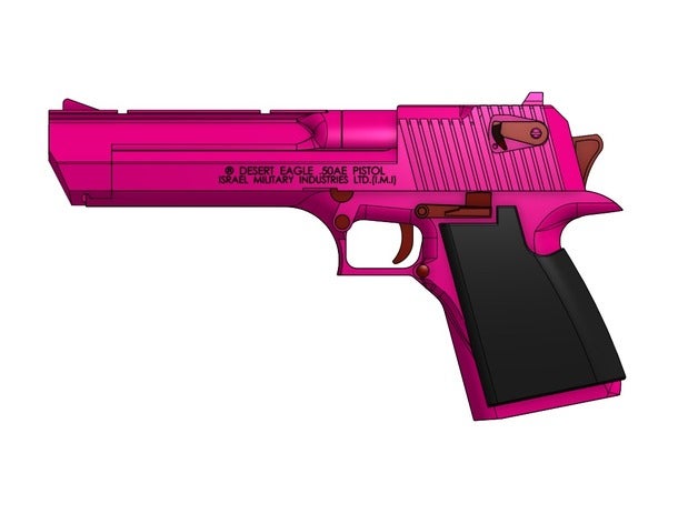 pink desert eagle 50ae props 3D print model - Mito3D