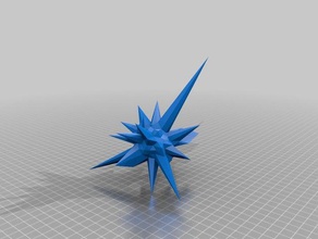 spiky star death art desk toy 3d print model - Mito3D