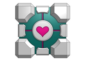 weighted companion cube one side other 3d print model - Mito3D