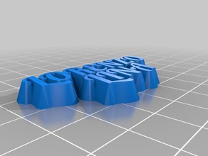 il mio personalizzato smussati (testo 2 i segni loghi 3d print model - Mito3D