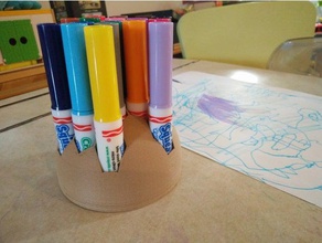 crayola markers holder organization kids openscad 3d print model - Mito3D