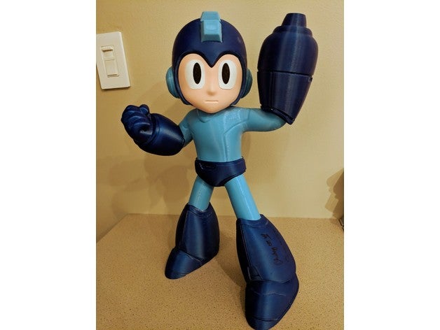 mega man her renk ayrı stl video oyunlar büyük megaman retro super smash bros oyunu 3D print model - Mito3D