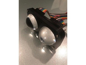 dupla lente olho de titulares adafruit olhos cobra capô decoração 3d print model - Mito3D