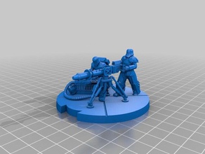 la gama trooper e-web de star wars legión escala juguete juego accesorios 3d print model - Mito3D