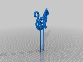 cat hair pin fashion 3d print model - Mito3D