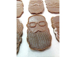 hipster gingerbeard cookie cuter kitchen dining cookies cutter stamp gingerbread 3d print model - Mito3D