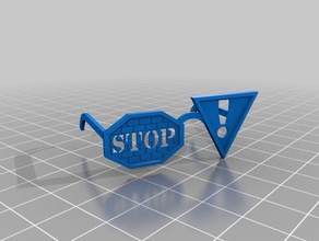 street signs glasses 3d print model - Mito3D
