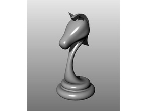 modern chess set knight piece 3d print model - Mito3D
