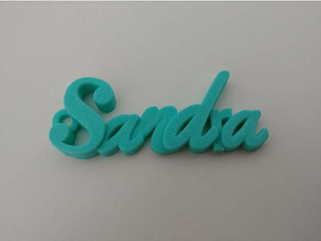 sandra keychain keychains llavero 3D print model - Mito3D