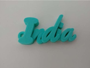 la india llavero llaveros 3d print model - Mito3D