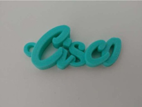 cisco keychain keychains francisco llavero 3d print model - Mito3D