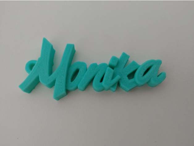 monika keychain keychains llavero monica 3D print model - Mito3D