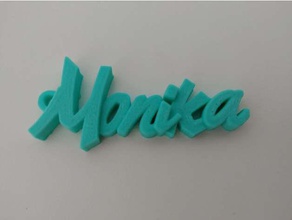 monika keychain keychains llavero monica 3d print model - Mito3D