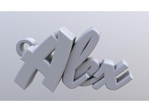alex Schlüsselbund Schlüsselanhänger alejandro llavero 3d print model - Mito3D