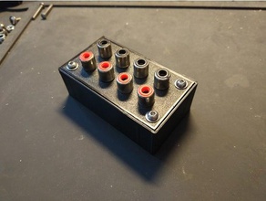 8x cinchpanel kasten rca-panel-box diy 3d print model - Mito3D