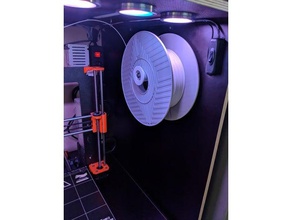 wall filament spool holder ball bearings 3d printer accessories 3d print model - Mito3D