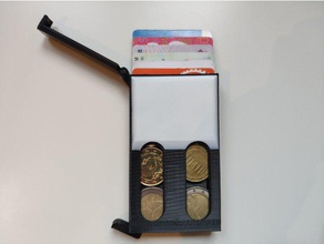 smart wallet coins bills cards accessories case slim 3d print model - Mito3D