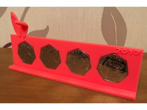 collectors 50p coin holder 3d printing 3d print model - Mito3D