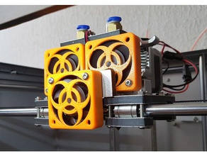 fan grill cover biohazard 40mm 10mm 3d printer accessories 3d print model - Mito3D
