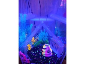 custom under gravel filter 35 gallon hexagon tank diy aquarium 3d print model - Mito3D
