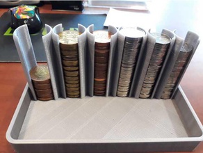 bar coin holder organizer czech containers koruna mince 3d print model - Mito3D