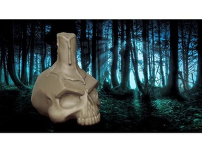 skull waxy decor candle decoration halloween 3d print model - Mito3D