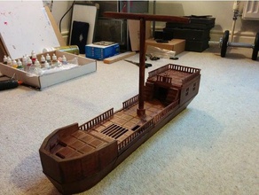 d&d à moyen navire terrain jouable des véhicules bateau donjons dragons médiévale voilier wargame 3d print model - Mito3D