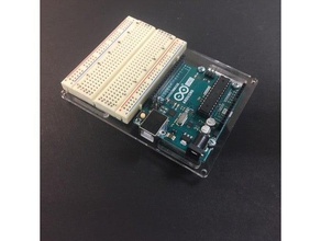 arduinobreadboard mount electronics lasercut 3d print model - Mito3D