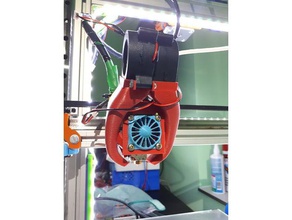 radial monster fan fang 2x4020 3d printer parts 4020 blower duct e3d hotend v6 3d print model - Mito3D