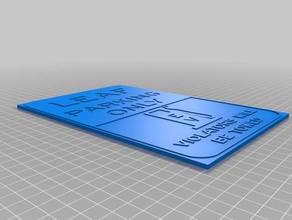 nissan leaf sadece işareti otopark diğer 3d print model - Mito3D