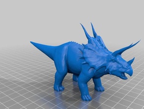 triceratops Tiere Tier dino Dinosaurier jurassic Modell park statue 3d print model - Mito3D