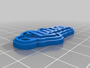 mi personalizados multilínea tag llavero llaveros 3d print model - Mito3D