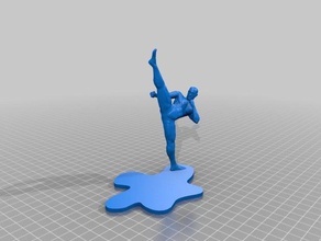 pateador de l'itf art taekwondo 3d print model - Mito3D