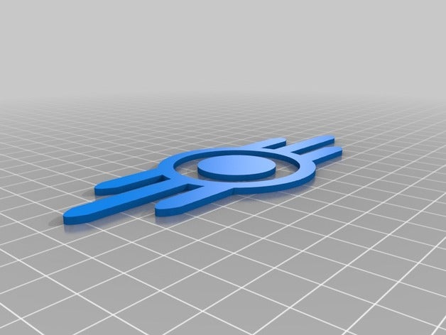 fallout vault-tec emblema juegos bethesda vault tec boy 3D print model - Mito3D