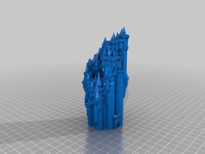 castle 4 buildings structures customized 3d print model - Mito3D