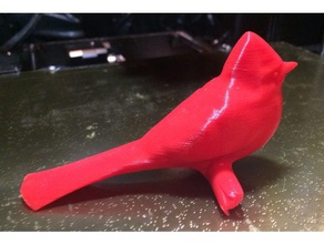 cardinal branch smoothed remake 3d printing bird cardinals figure 3d print model - Mito3D