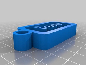 2 özel uyarlanabilir isim kartımı beau Anahtarlık 3d print model - Mito3D