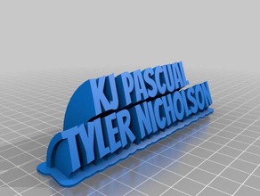 project nameplate office customized 3d print model - Mito3D