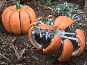 halloween-Kürbis Spinne Transformator - Spielzeug Spiele arachnid bionicle halloween-Dekoration jack jack-o-Laterne Roboter Transformatoren 3d print model - Mito3D