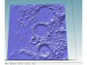 alphonsus - batlamyus-arzachel ay kraterler fizik Astronomi alphonse jpl moontrek nasa ptolemee ptolemeus 3d print model - Mito3D