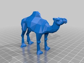 camelo low poly animais 3d print model - Mito3D
