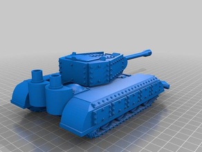 orc ork armoured tank long barrel cannon games 40k vehicle wargame wargames wargaming warhammer40k warhammer 40000 warpath 3d print model - Mito3D