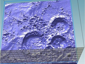 langrenus sud-ouest de la lune cratère physique l'astronomie caltech jpl moontrek nasa 3d print model - Mito3D
